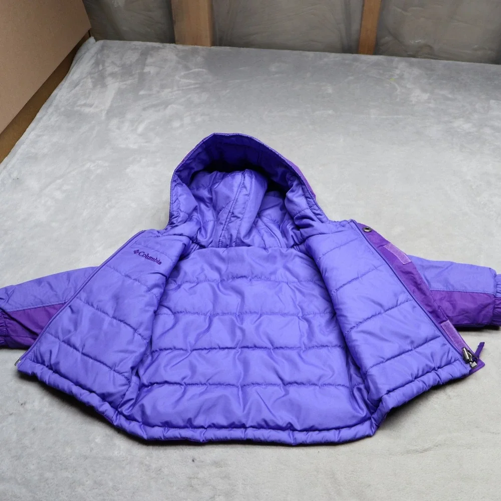 Columbia Jacket Enfant 6-12M Blue Insulated Hooded Full Zip Light Pack Puffer‎